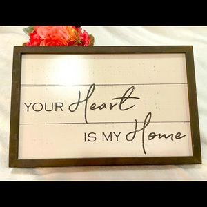 NWOT wall decor, framed, and never hung. Your ❤️ is my 🏡